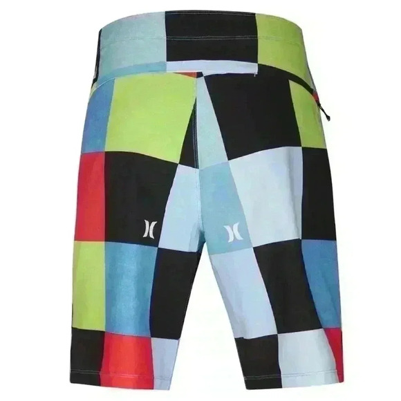 Hurley Mens Multi-Color Plaid Board Shorts Size 33 - Picture 2 of 16